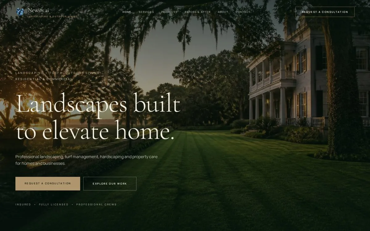 Landscaping & Outdoor Living website